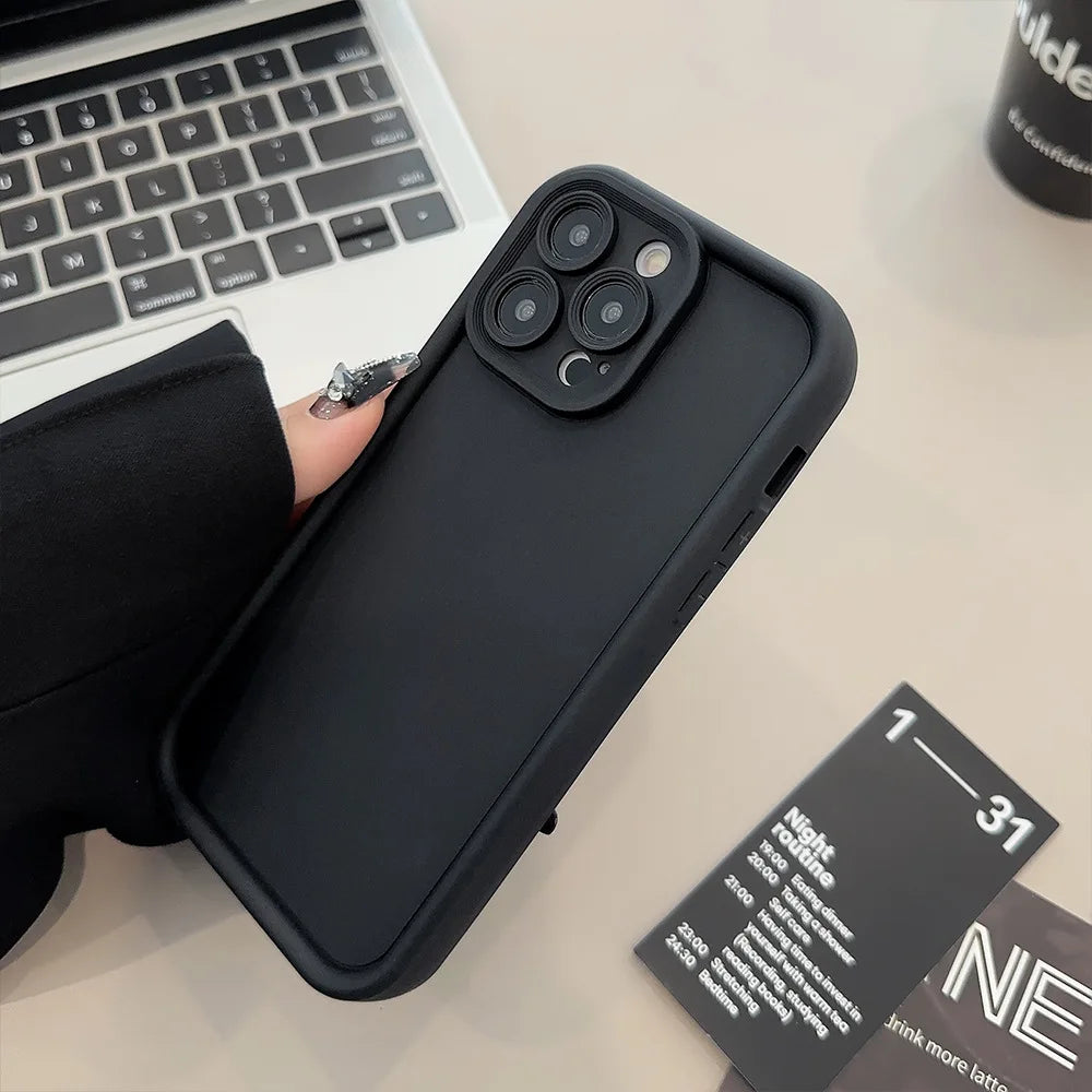 Coque Mince Antichoc pour iPhone 13 à 15 Pro Max | Élégance et Protection en Couleurs Classiques