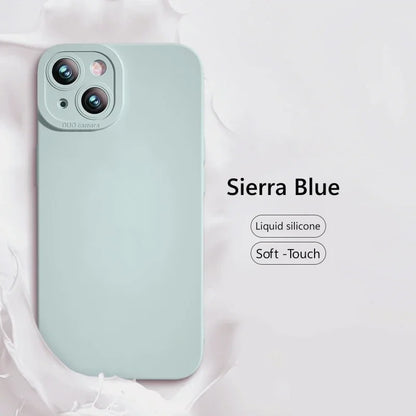 Coque intégrale en silicone liquide souple pour iPhone