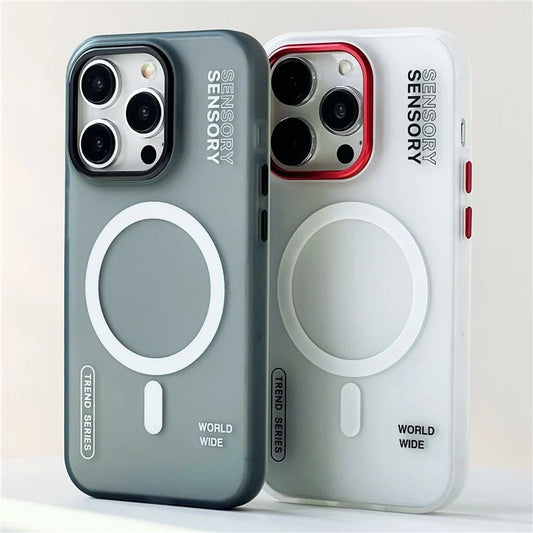 Étui iPhone 12-16 Pro Max Antichoc avec Charge Sans Fil MagSafe | Design Tendance et Protection d'Objectif