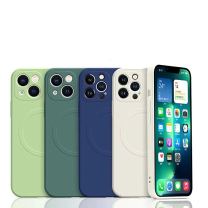 Coque magnétique en silicone liquide pour iPhone