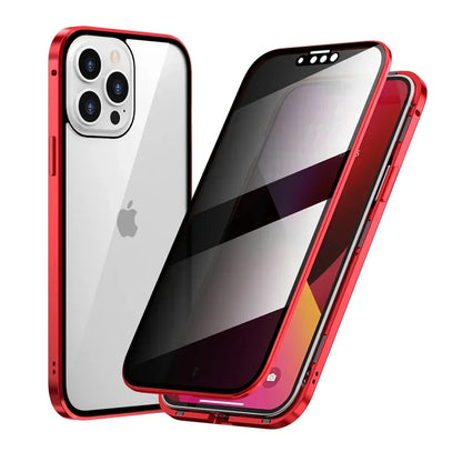 Étui Magnétique Double Face Anti-Regard pour iPhone 13 à 16 Pro Max | Protection Intégrale et Confidentialité