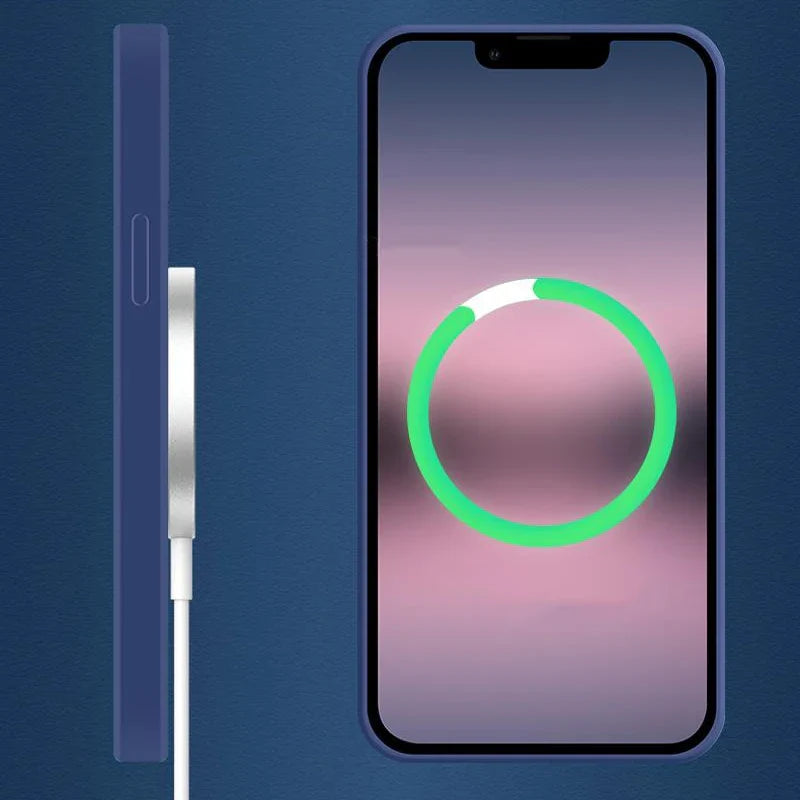 Coque magnétique en silicone liquide pour iPhone