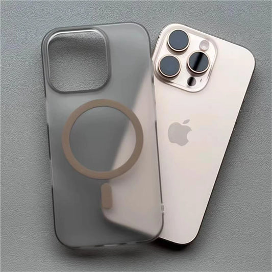 Coque iPhone Ultra-Fine Mat 1.0 mm | Compatible MagSafe | Design Élégant et Léger