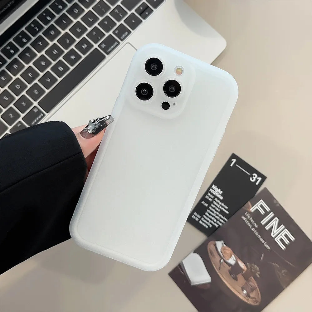 Coque Mince Antichoc pour iPhone 13 à 15 Pro Max | Élégance et Protection en Couleurs Classiques