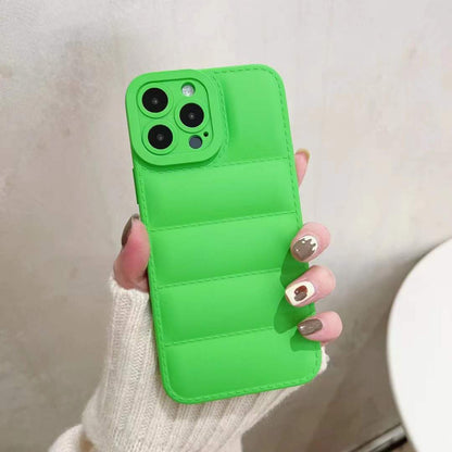 Coque en silicone souple à motif doudoune pour iPhone