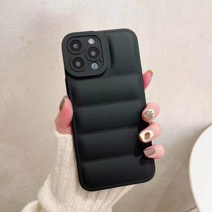 Coque en silicone souple à motif doudoune pour iPhone