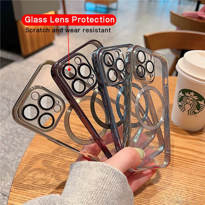 Coque de téléphone antichoc de luxe avec logo transparent pour iPhone