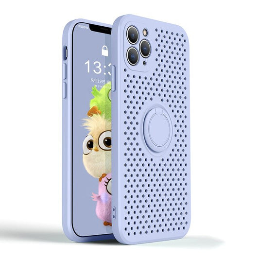 Coque de téléphone HoneyCombe à dissipation thermique avec support pour iPhone