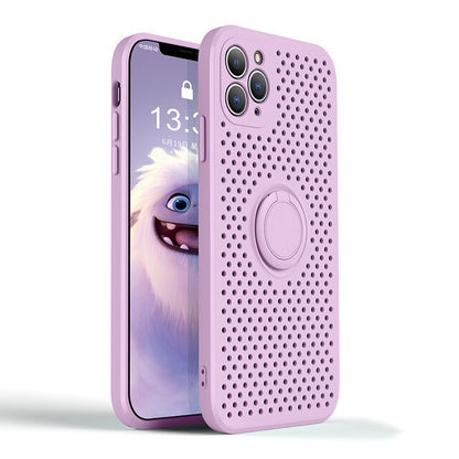 Coque de téléphone HoneyCombe à dissipation thermique avec support pour iPhone