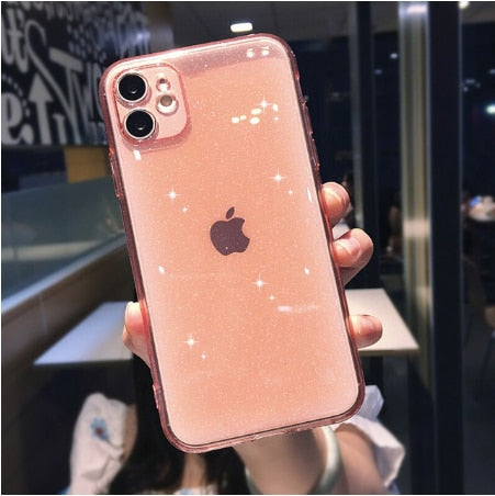 Coque de téléphone de luxe colorée et scintillante pour iPhone