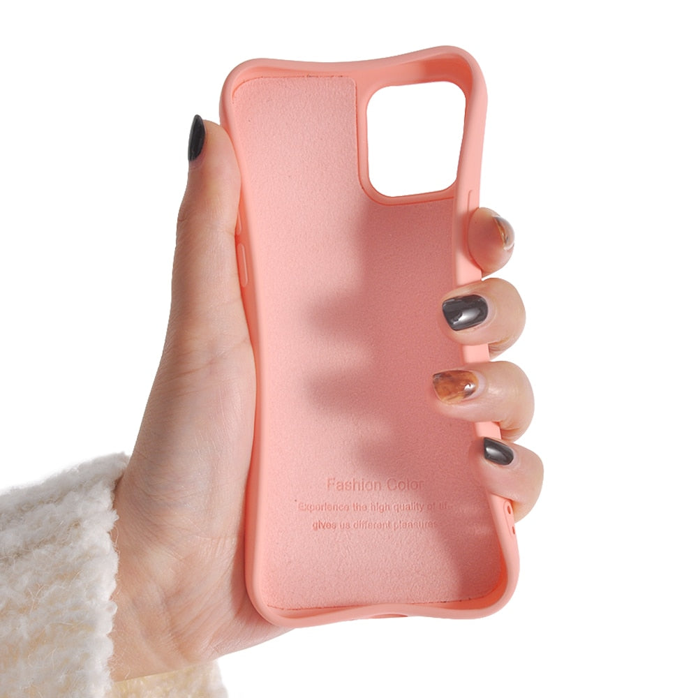 Coque de téléphone en silicone personnalisée avec majuscules et nom pour iPhone