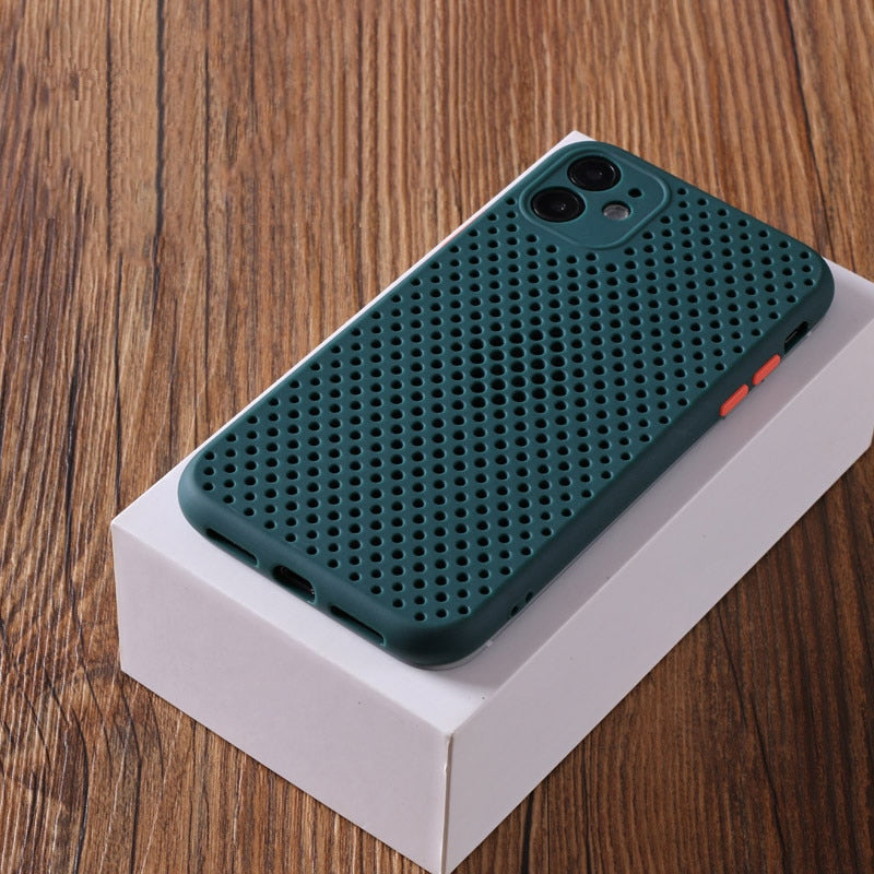 Coque de téléphone respirante et rafraîchissante pour iPhone