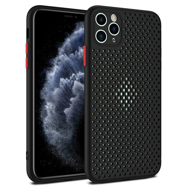 Coque de téléphone respirante et rafraîchissante pour iPhone