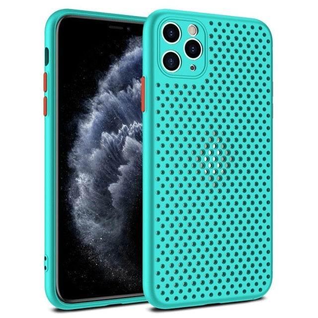 Coque de téléphone respirante et rafraîchissante pour iPhone