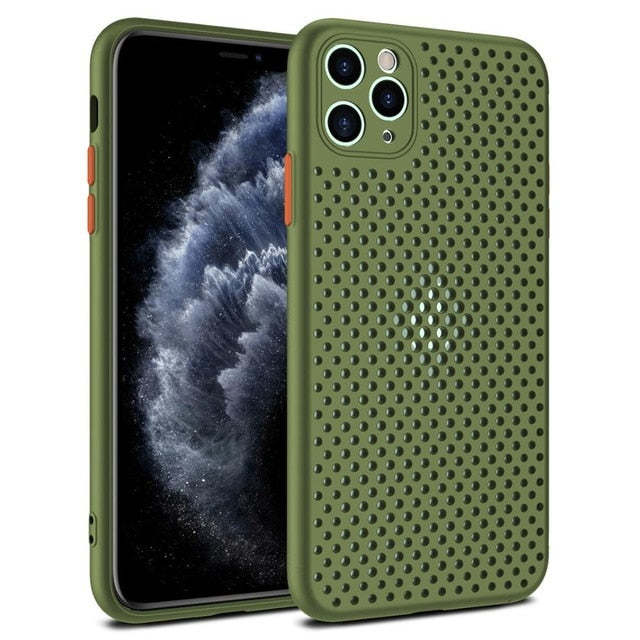 Coque de téléphone respirante et rafraîchissante pour iPhone