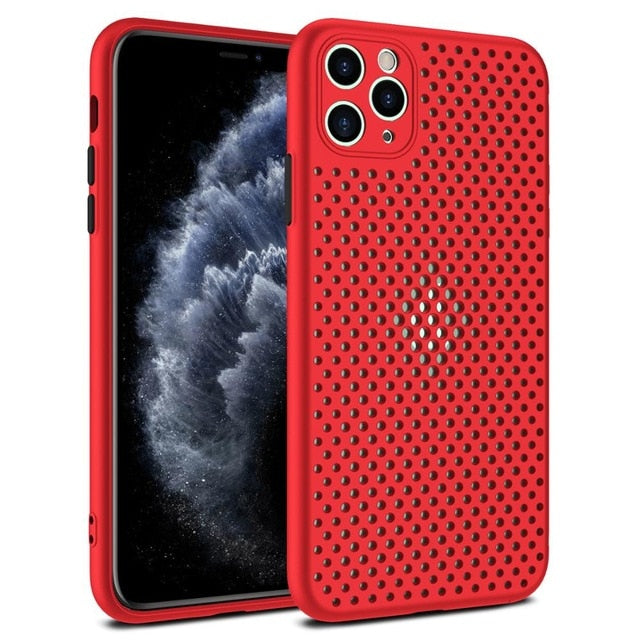Coque de téléphone respirante et rafraîchissante pour iPhone