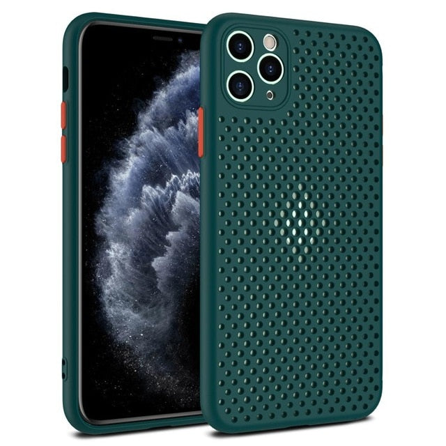 Coque de téléphone respirante et rafraîchissante pour iPhone
